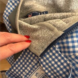 Vineyard Vines Blue Checkered Jacket with Gray Lining